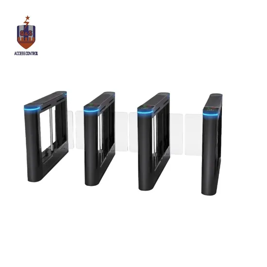 Torniquete electromecánico personalizado con recubrimiento de polvo negro y lector de tarjetas